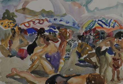 BathersAndUmbrellas